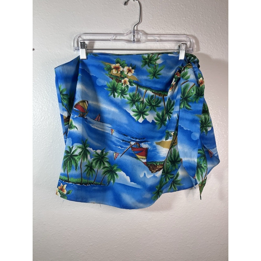 VTG Hilo Hattie Hawaii Wrap Swimsuit Coverup One Size Luau Tiki Floral Resort
